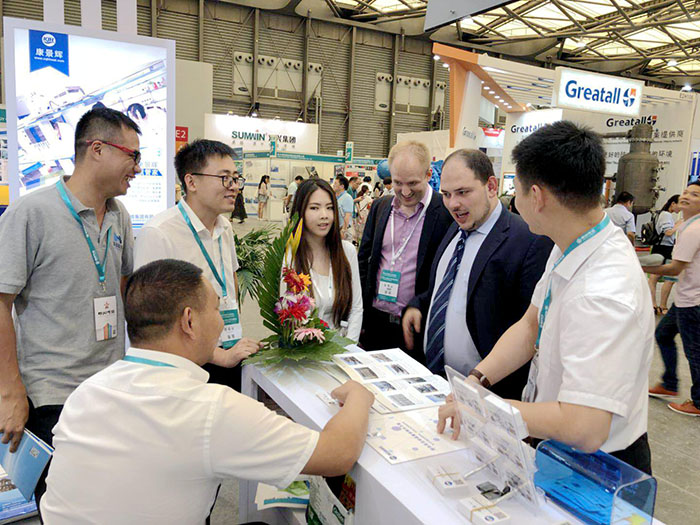 工业废水处理厂家上海展会现场